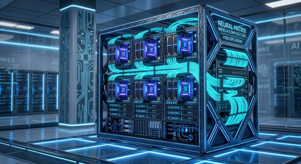 Decentralized GPU compute server nodes powering AI models.