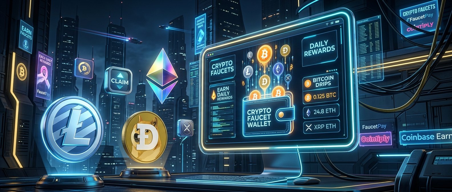 Best Crypto Faucets to Earn Free Tokens Feature Banner
